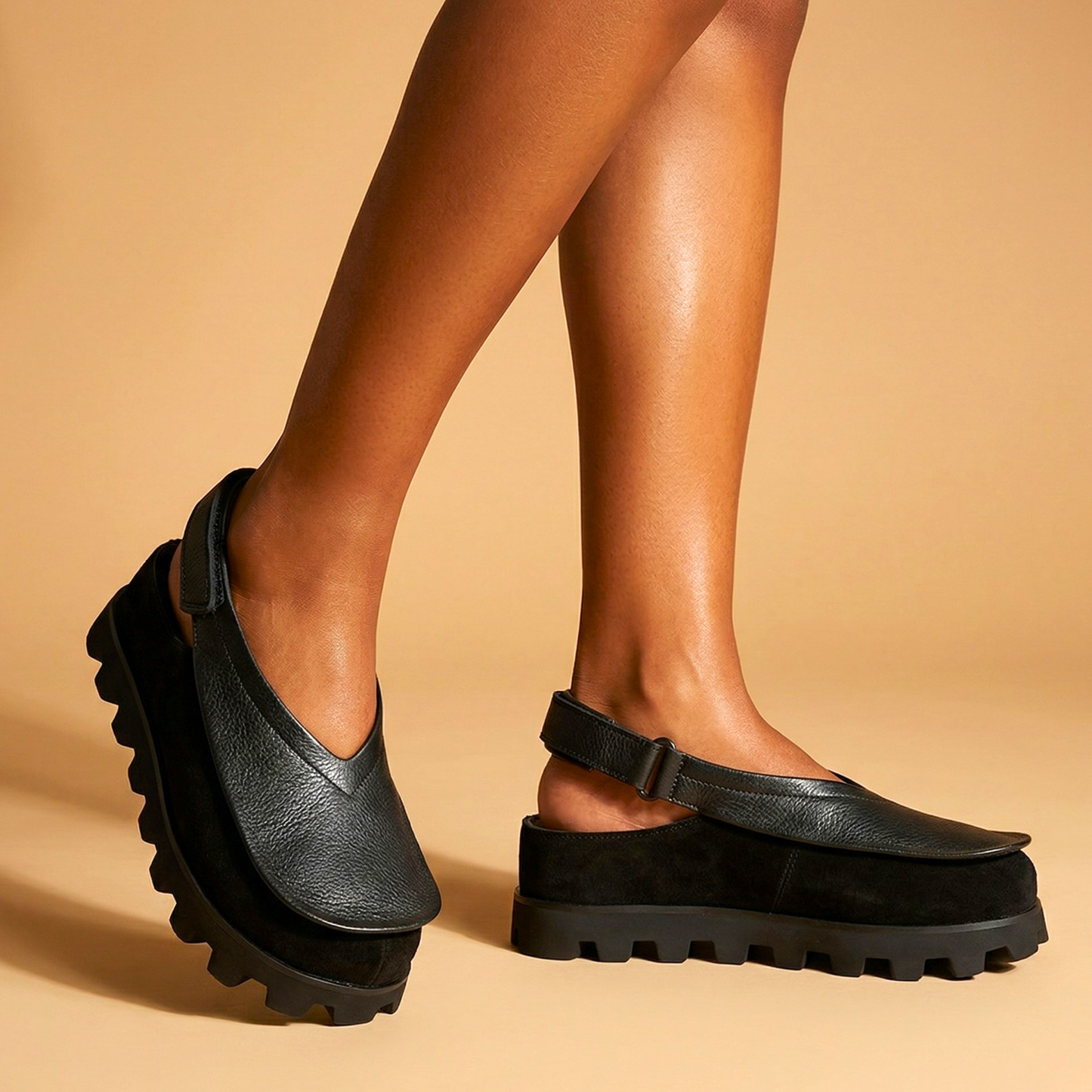 Gaia Leather Slingback Loafers