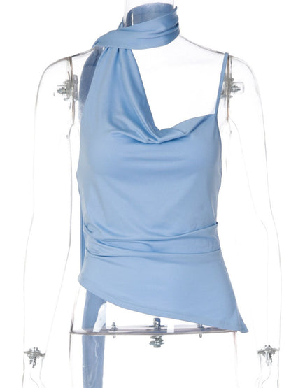 Asymmetrical Ruched Cami Top