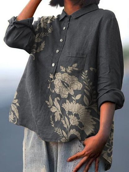 Vivienne | Women’s Vintage Floral Pattern Casual Shirt