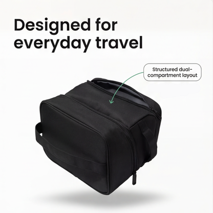 TidyPack - Dual-Layer Toiletry Bag with Wide Opening