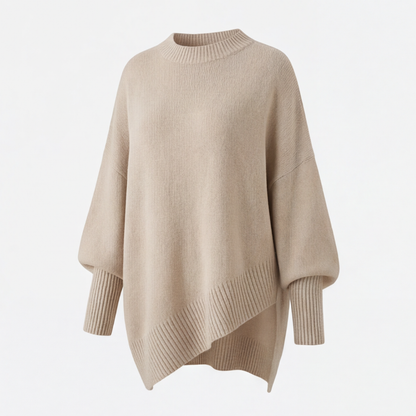 Veluna - Women's Oversized Wool Blend Sweater