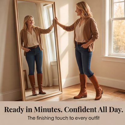 Ridella - Knee High Riding Boots with Buckle Detail