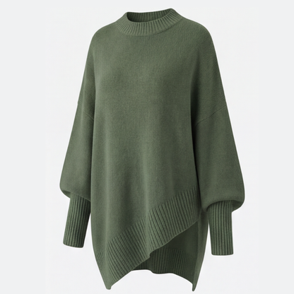 Veluna - Women's Oversized Wool Blend Sweater