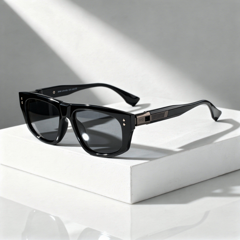Polarized Square Sunglasses Thick Acetate