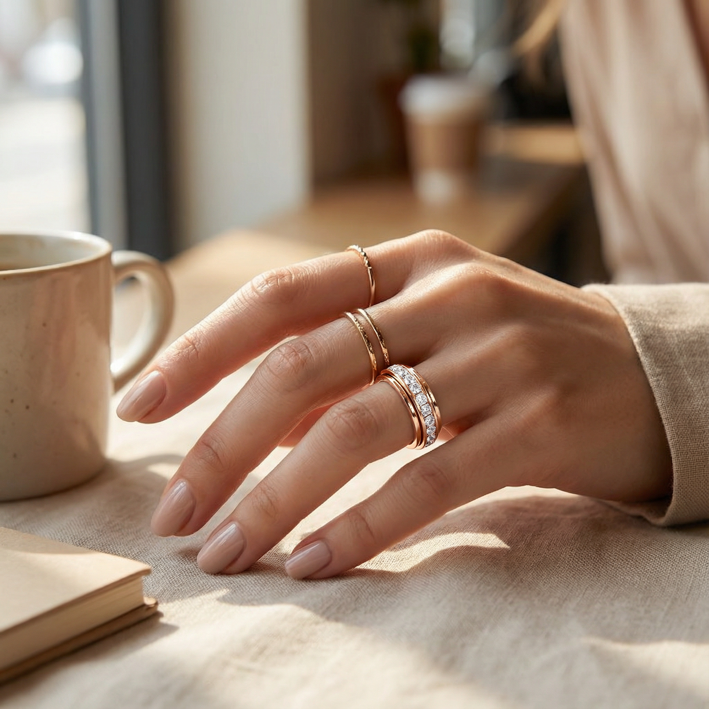 Serenova™ Rotating Zirconia Spinner Ring