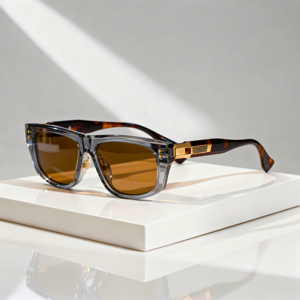 Polarized Square Sunglasses Thick Acetate