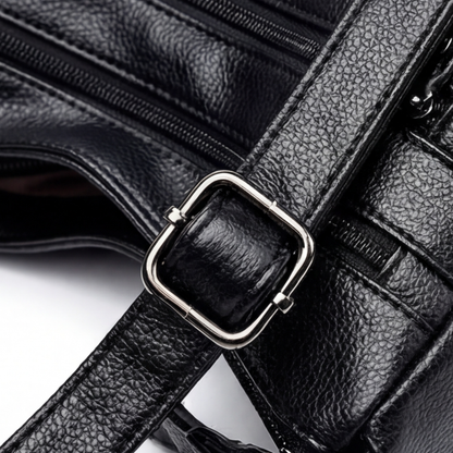 Carria - Soft Leather Multi Pocket Shoulder Bag