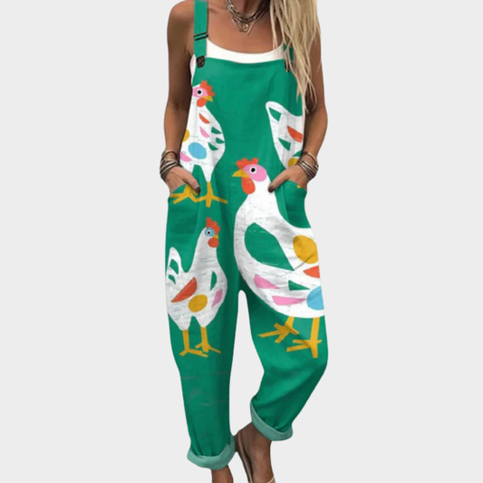 Martha - Comfortable Printed Overalls