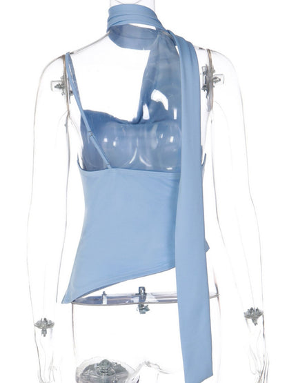 Asymmetrical Ruched Cami Top
