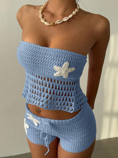 Crochet Tube Top & Shorts Set