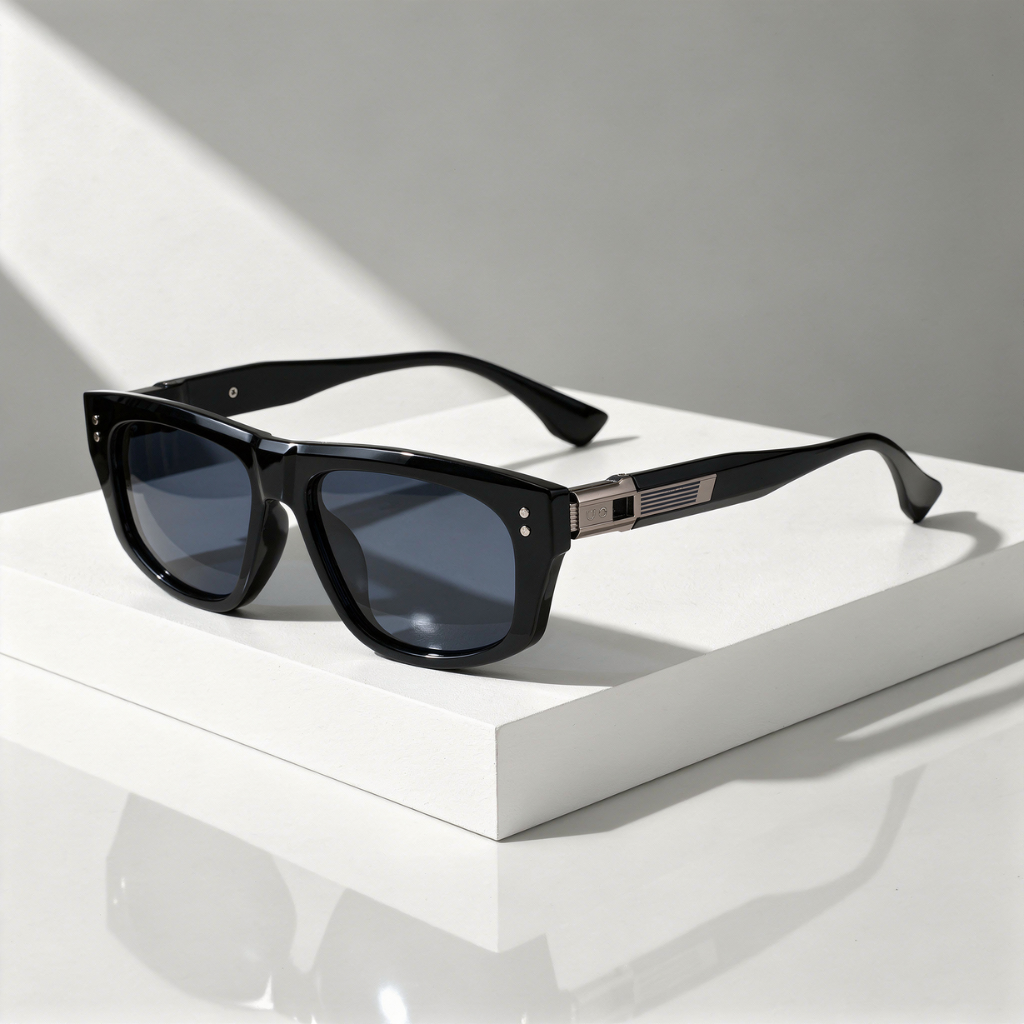 Polarized Square Sunglasses Thick Acetate