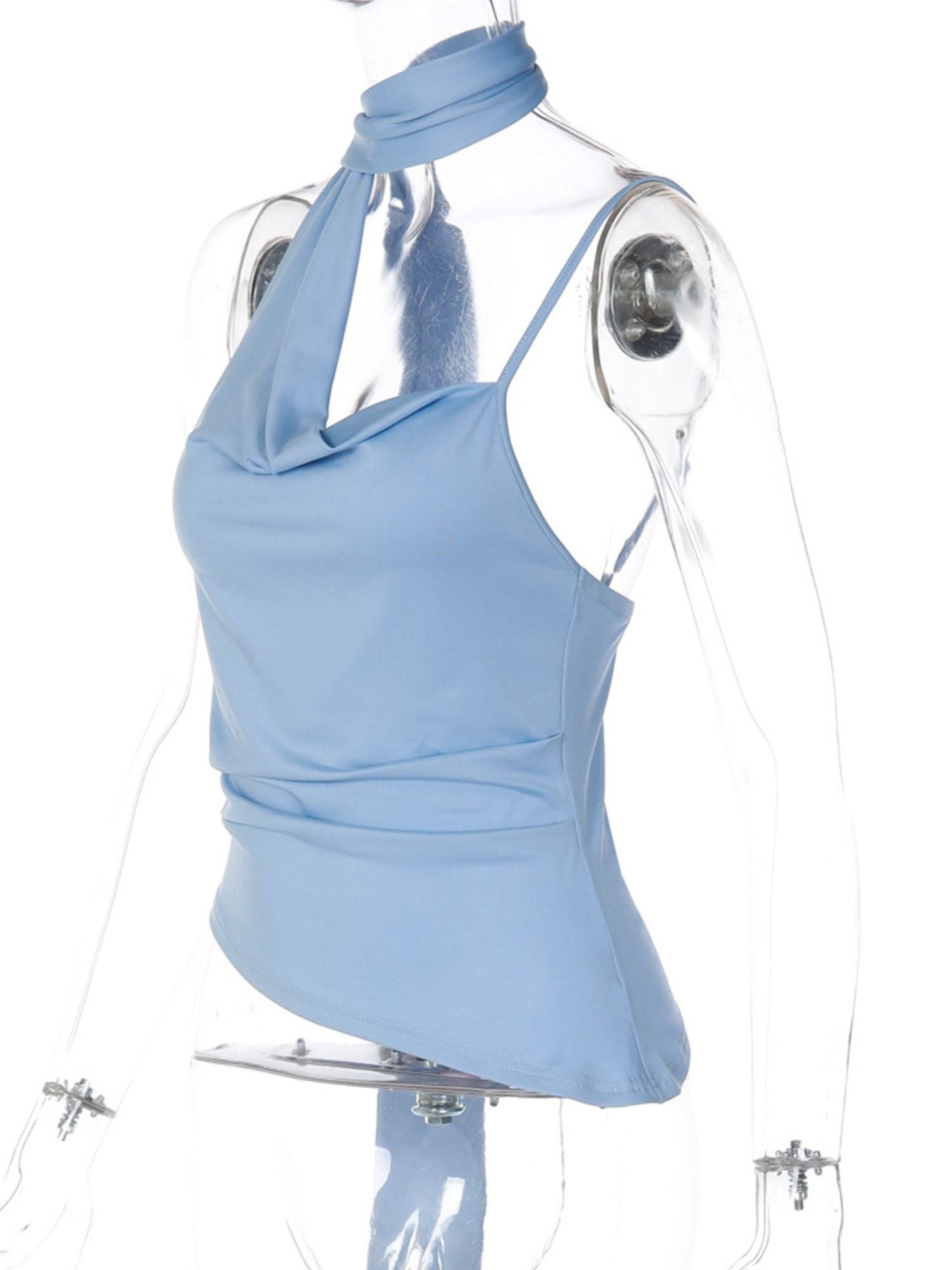 Asymmetrical Ruched Cami Top