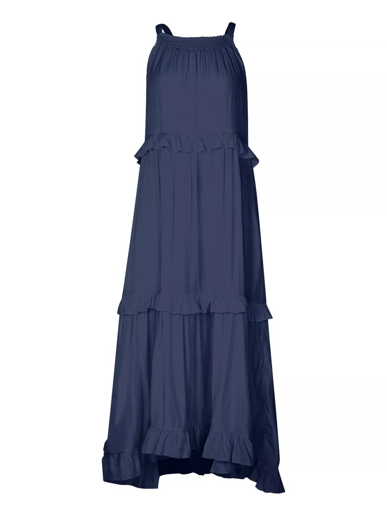 Tiered Ruffle Sleeveless Maxi Dress