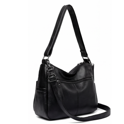 Carria - Soft Leather Multi Pocket Shoulder Bag