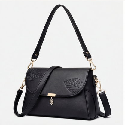 Leafara - Elegant Crossbody Bag with Leaf Detail