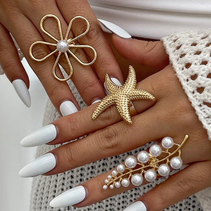 Anastasia Vine Pearl Ring