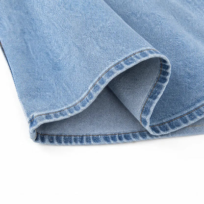 Romella – High Waisted Tiered A-Line Denim Maxi Skirt for Women