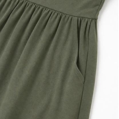Sundera – V-Neck Skort Romper with Hidden Shorts & Pockets