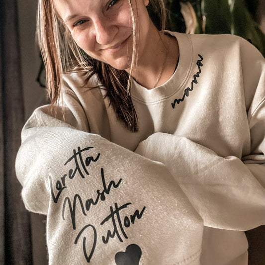 Mamorea – Custom Mama Sweatshirt with Names