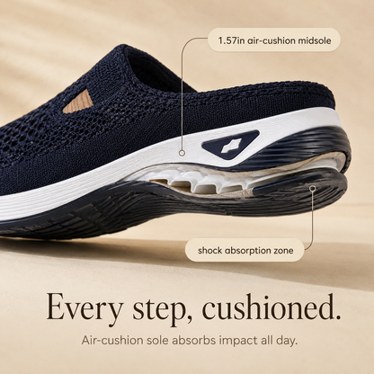 Airessa™ – Breathable Mesh Slip-On Mules with Cushioned Air Sole