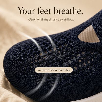 Airessa™ – Breathable Mesh Slip-On Mules with Cushioned Air Sole