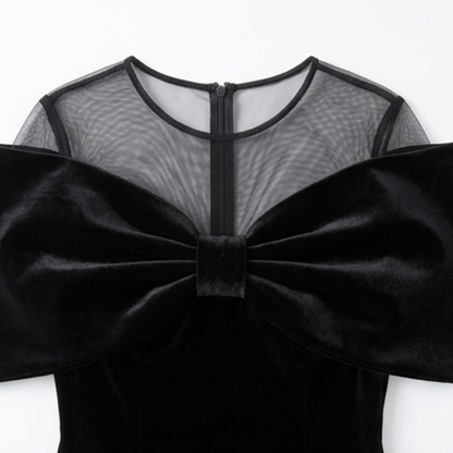 Velara – Dramatic Bow Midi Dress