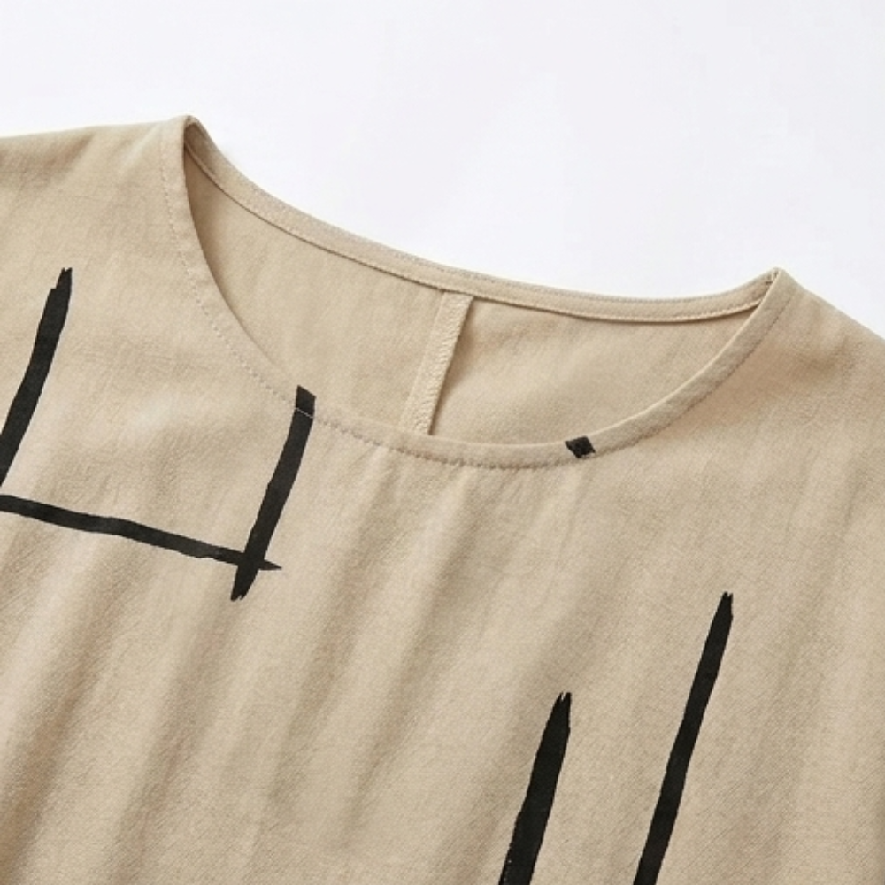Linara™ – Abstract Line Summer Shift Dress