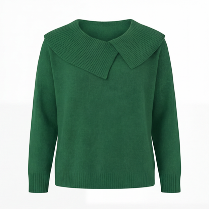 Collara – Asymmetric Collar Knit Sweater
