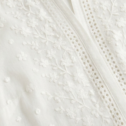 Lunelle – Women's Embroidered White Blouse