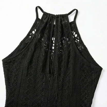 Vivara – Women's Lace Halterneck Maxi Dress