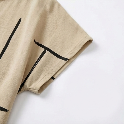 Linara™ – Abstract Line Summer Shift Dress