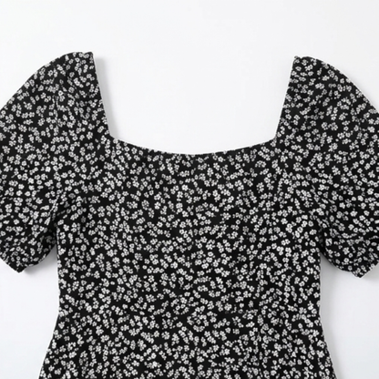 Floressa – Flattering Floral Midi Dress with Side Slit