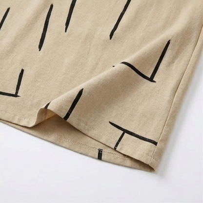 Linara™ – Abstract Line Summer Shift Dress