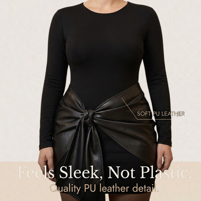 Novelle – Women's Long Sleeve Tie Waist Mini Dress