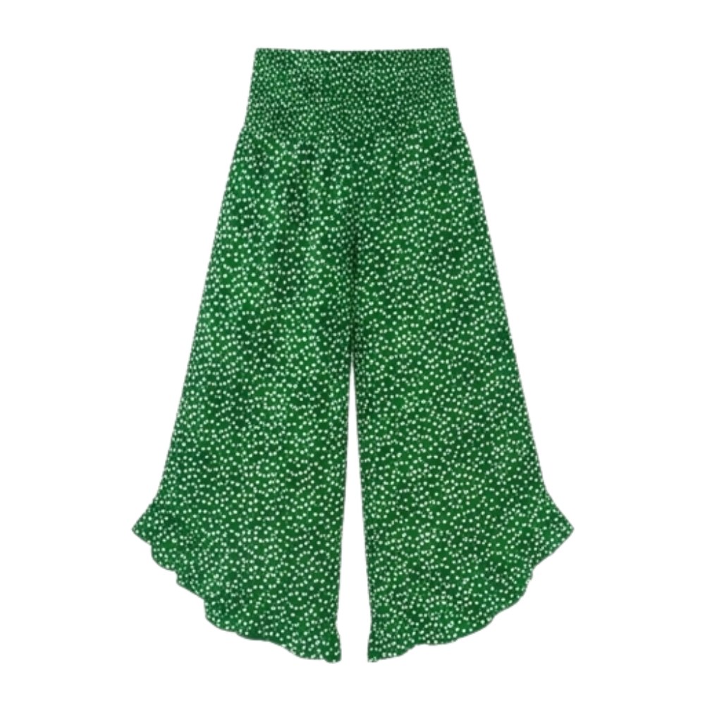Velura™ – Smocked Wide-Leg Ruffle Pants