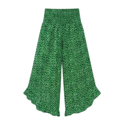 Velura™ – Smocked Wide-Leg Ruffle Pants