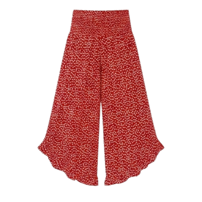Velura™ – Smocked Wide-Leg Ruffle Pants