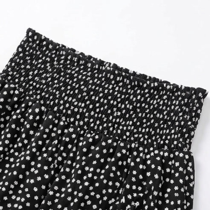Velura™ – Smocked Wide-Leg Ruffle Pants