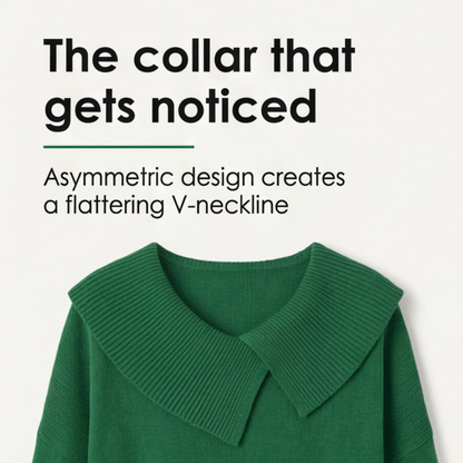 Collara – Asymmetric Collar Knit Sweater