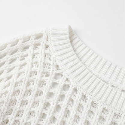 Solenya – Women's Breezy Open-Knit Summer Top