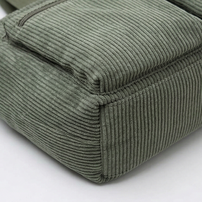 Clovera – Multi Pocket Corduroy Shoulder Bag