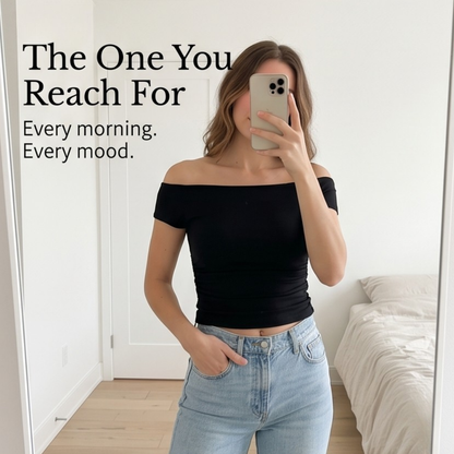 Velora – Women's Off-Shoulder Slim-Fit Top