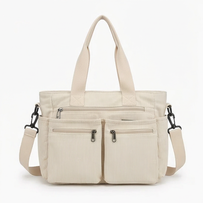 Clovera – Multi Pocket Corduroy Shoulder Bag