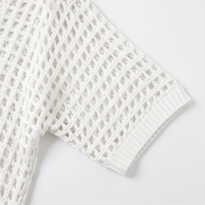 Solenya – Women's Breezy Open-Knit Summer Top