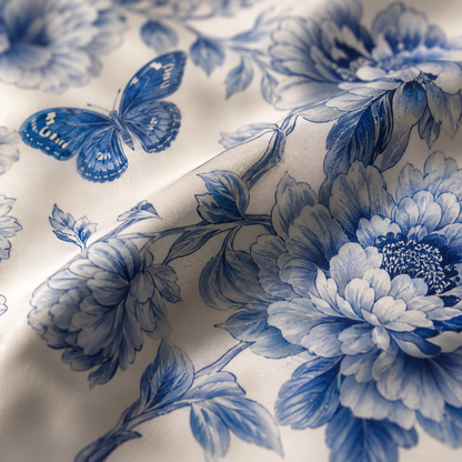 Mirabel™ – Blue Floral Peony Button-Front Maxi Shirt Dress with Pockets