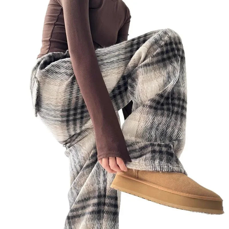 Slow Mornings Plaid Trouser