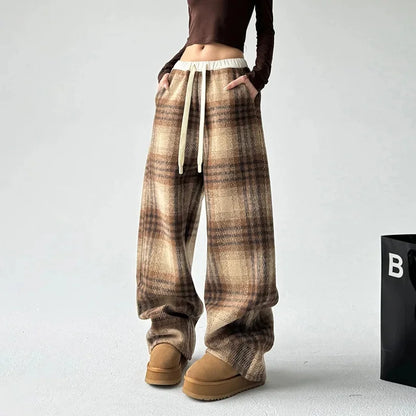 Slow Mornings Plaid Trouser
