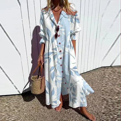 Caitlyn - Bohemian Puff Sleeve Maxi Dress