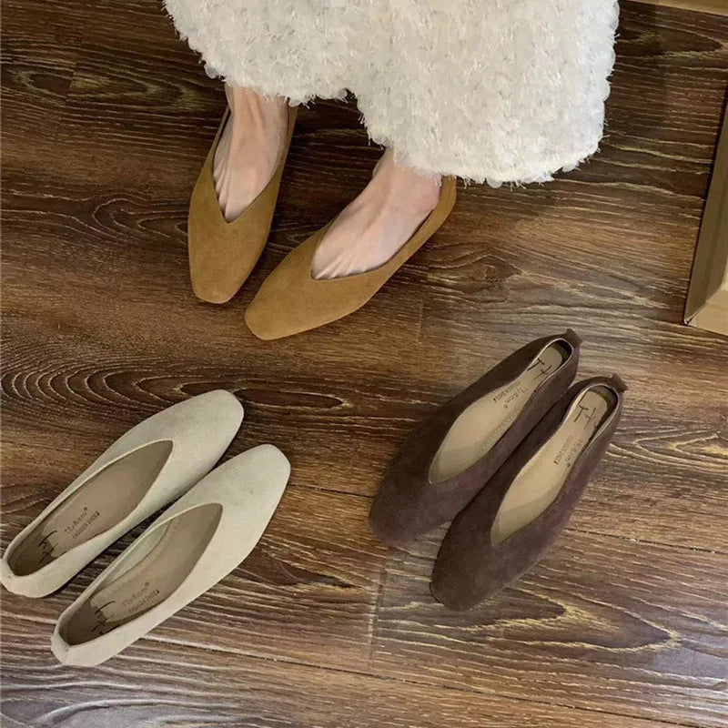 Sophia | Stylish Vintage Soft Leather Ballet Flats for Women