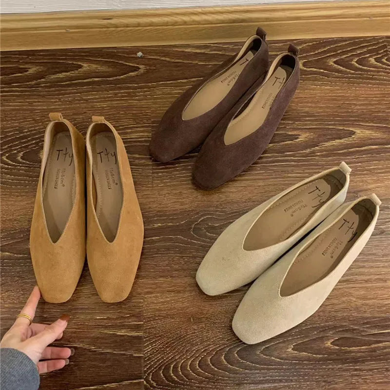 Sophia | Stylish Vintage Soft Leather Ballet Flats for Women